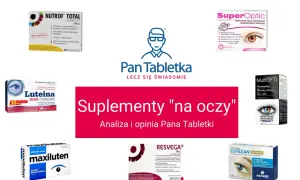 Ranking skutecznych tabletek na poprawę wzroku: Nutrof Total, SuperOptic, Luteina max-complex, Maxiluten, Resvega, MultiOFTI, Lutezan Premium.