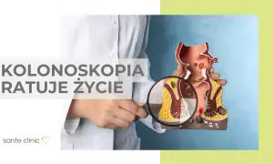 Model jelita grubego w dłoniach, badanie jelita grubego jest kluczowe dla zdrowia. Kolonoskopia ratuje życie.