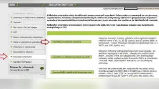 Jak sprawdzić lata pracy w ZUS PUE? Wybierz "Kalkulator emerytalny" w menu, aby obliczyć prognozowaną emeryturę.