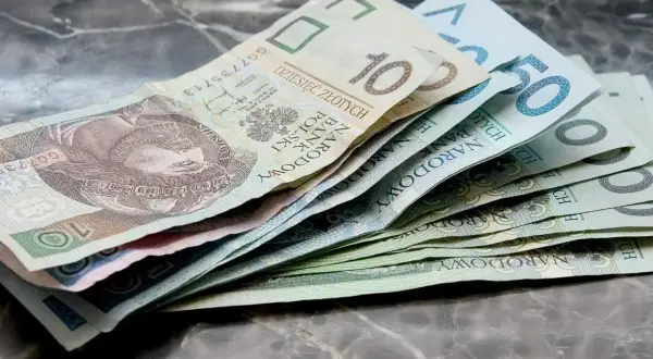 Złotówki na marmurowym tle. Myśląc o przyszłości, warto rozważyć rentę chorobową po 50 roku życia.