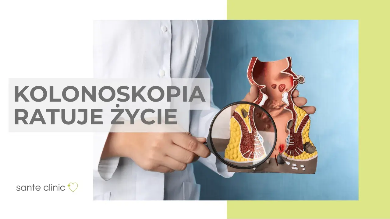 Model jelita grubego w dłoniach, badanie jelita grubego jest kluczowe dla zdrowia. Kolonoskopia ratuje życie.