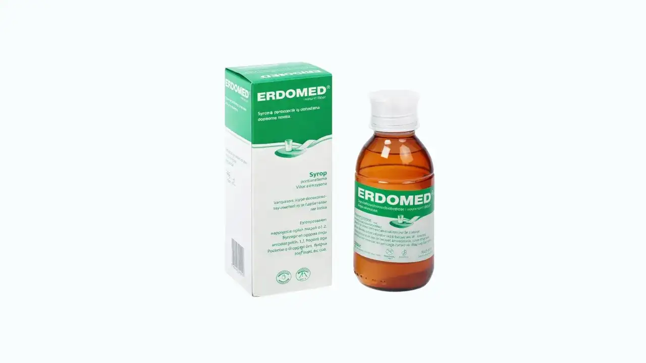 ERDOMED na zatoki: syrop w butelce i kartoniku. Pomaga przy problemach z drogami oddechowymi.