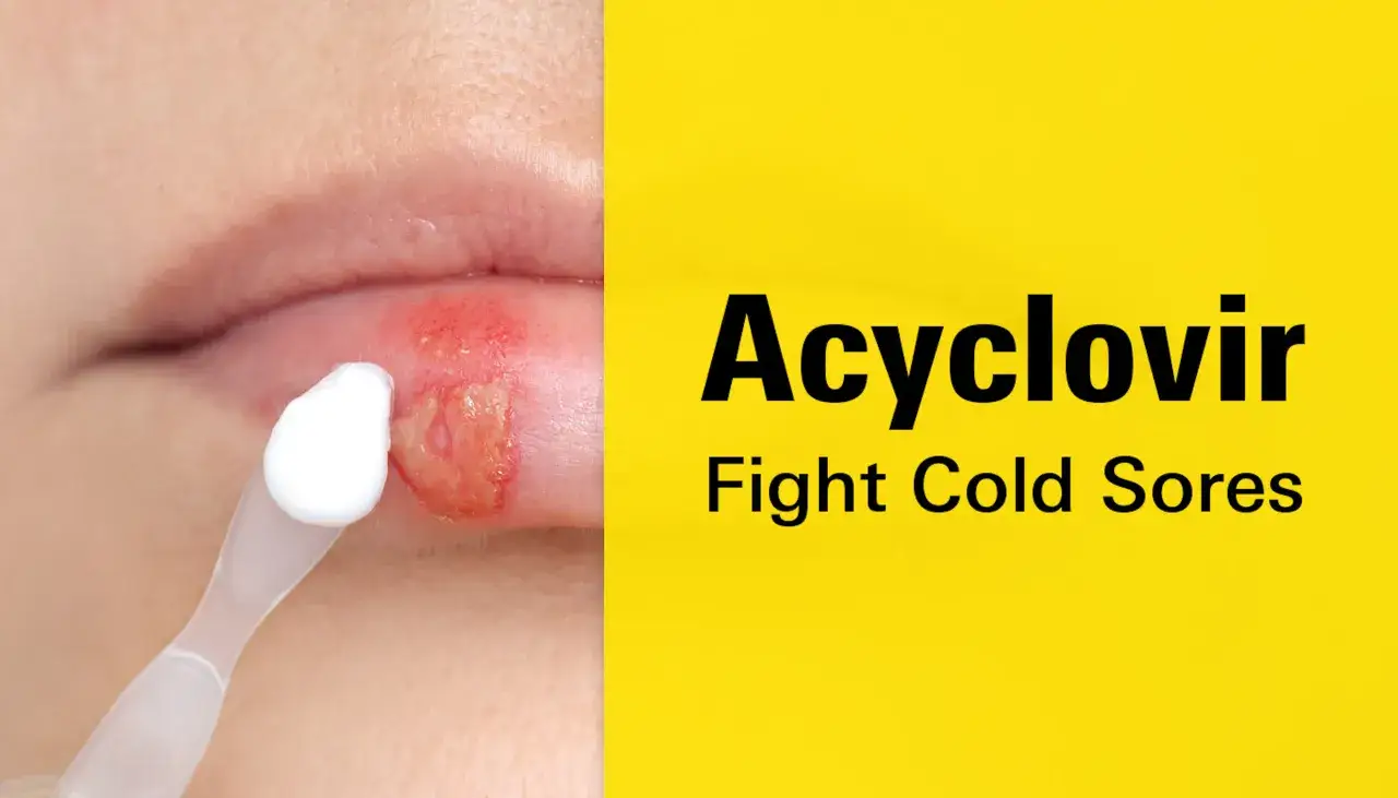 Aplikacja maści na opryszczkę na ustach. Acyclovir - skuteczna maść na opryszczkę.