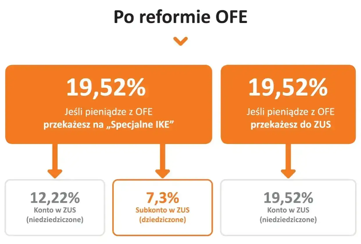Po reformie OFE: 19,52% na 